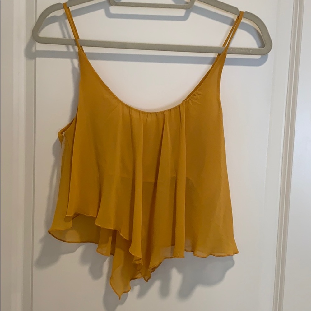 Charlie & Adele Mustard Crop Top